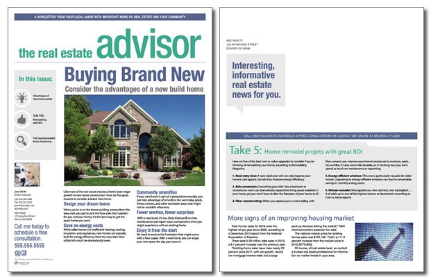 Real Estate Advisor Newsletter Template Volume 3 Issue 2