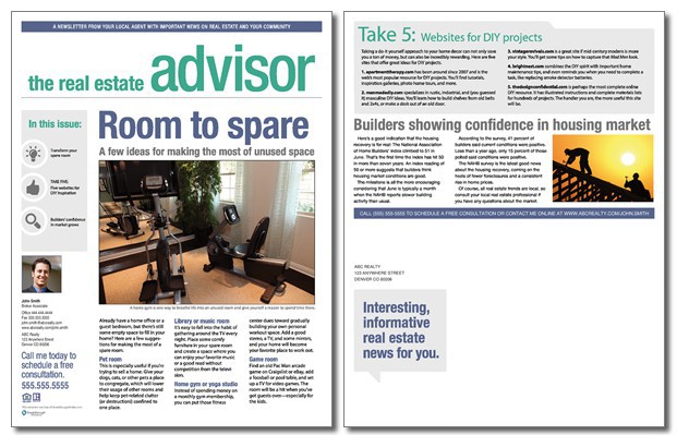 real estate advisor newsletter template volume 2 issue 7