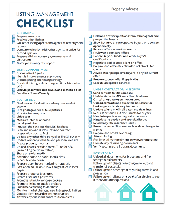 Listing Management Checklist